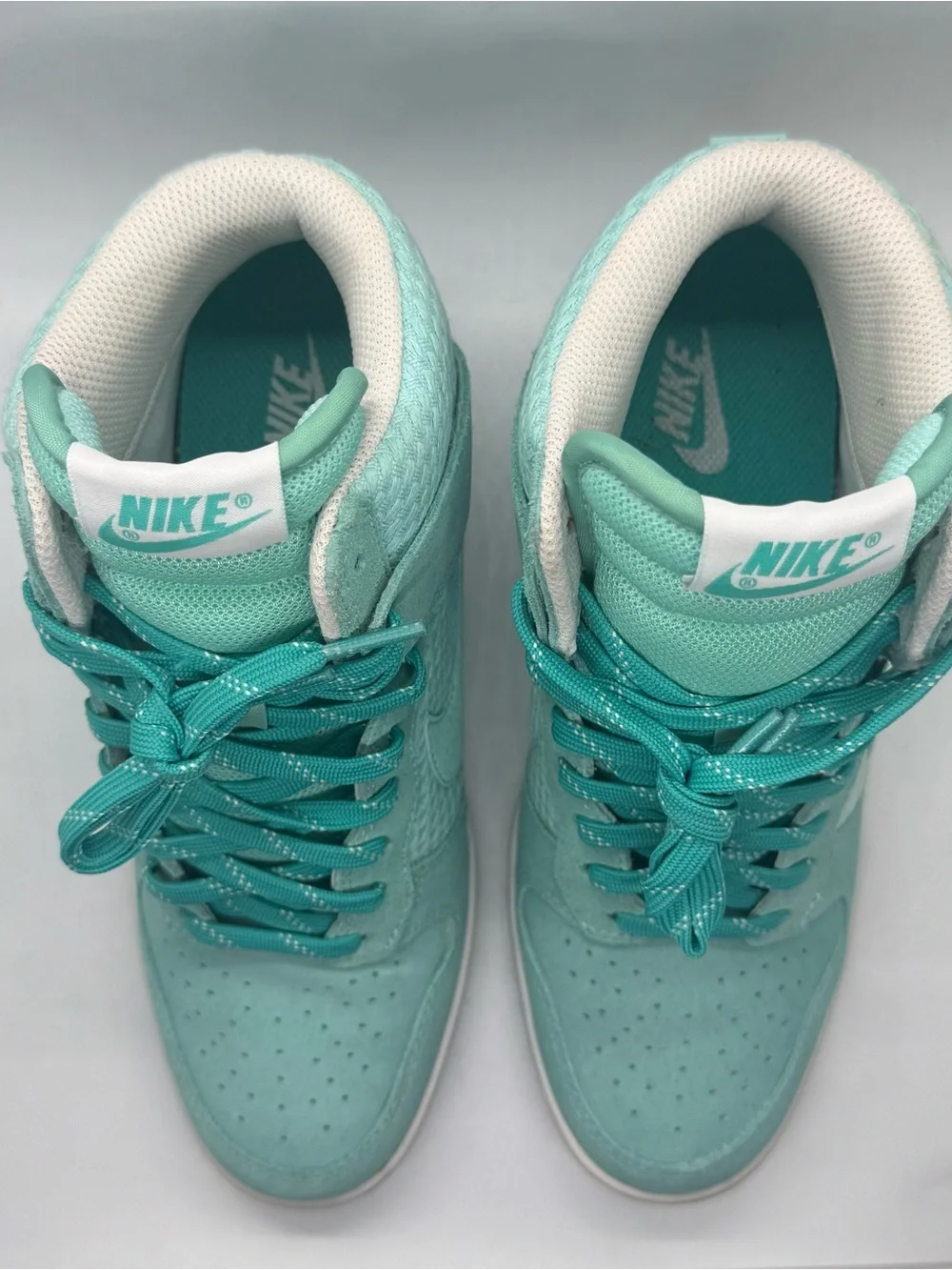 Nike Dunk Sky Hi Artisan Teal Hidden Wedge Sneakers 644877-303 Women's US Size 8 - Picture 5 of 9